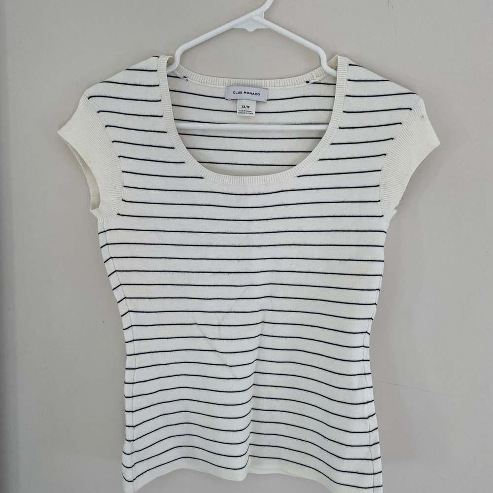 Club Monaco short sleeve sweater